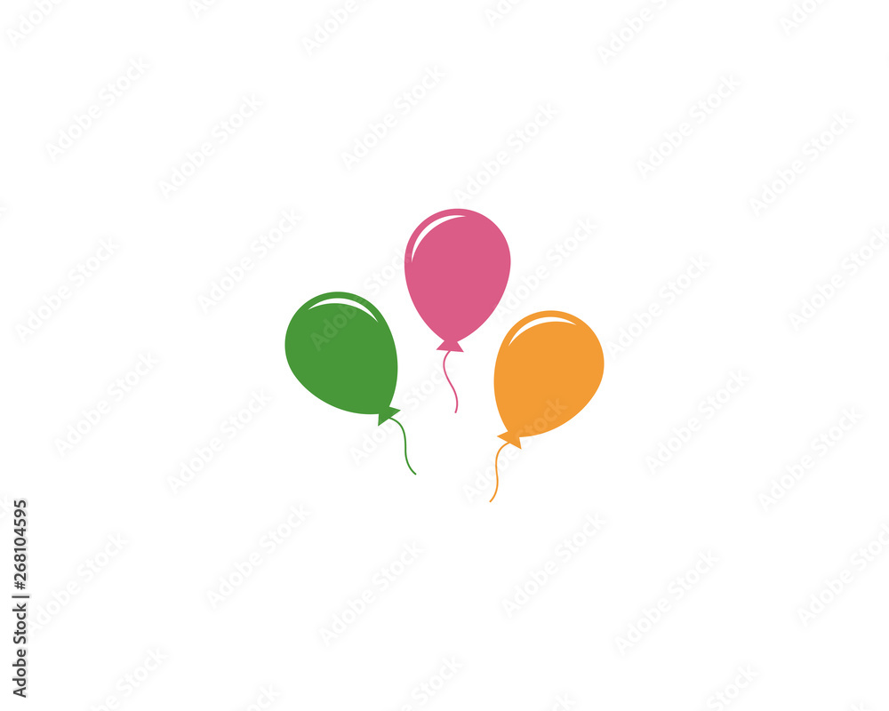 Balloon vector icon template design Balloon vector icon template design