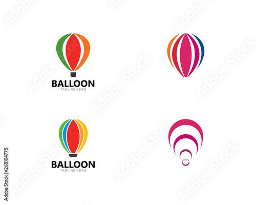 Balloon vector icon template design 