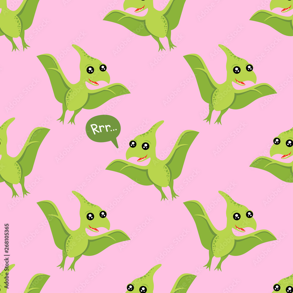 Obraz premium Cute kids dinosaurs pattern for girls and boys. Colorful dinosaurs on the abstract grunge background.. The dinosaurs pattern is made in neon colors. Urban pattern. backdrop for textile and fabric.