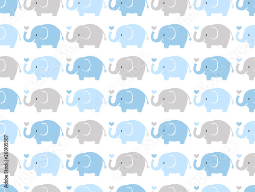 seamless elephant animal cartoon wallpaper background pattern