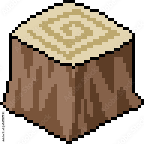 vector pixel art rectangle log