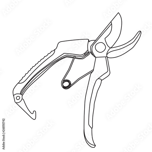 isolated, garden brush cutter, gardening, silhouette