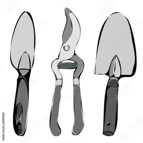 set of tools for the garden