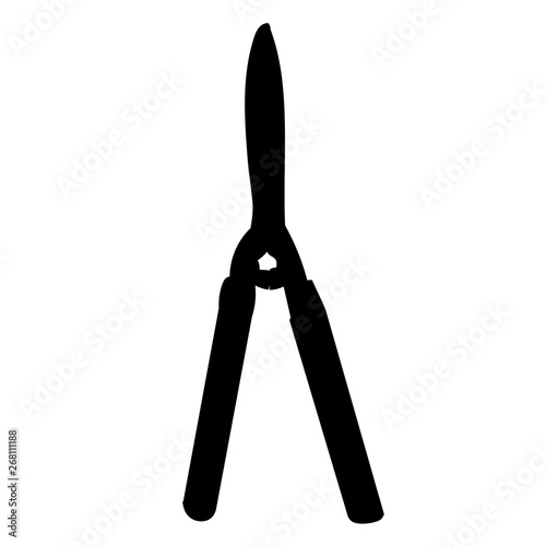 vector, isolated, garden shears, gardening, silhouette