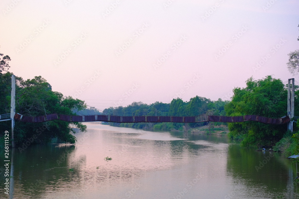 Obraz premium landscape with lake and trees