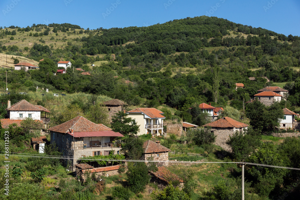 Old Houses at village of Lesnovo at Osogovo Mountain, Probistip region, Republic of North Macedonia