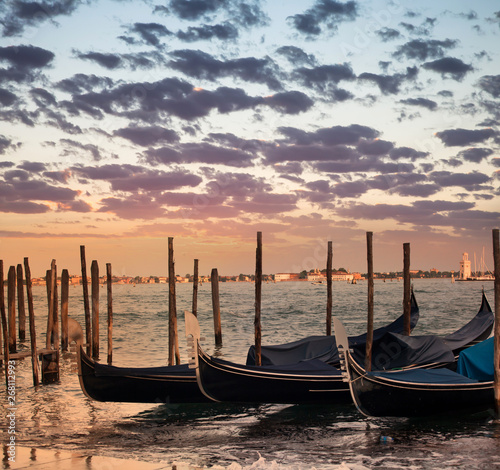 Gondolas on Grand Canal of Venice © erika8213