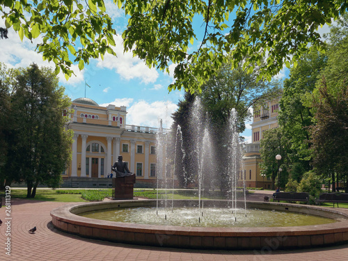 GOMEL, BELARUS - MAY 15, 2019: City Park. Rumyantsev Palace Complex.
