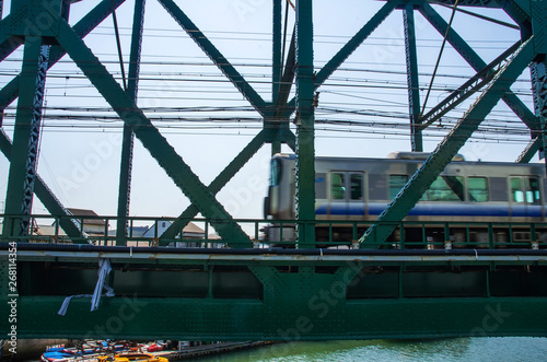 鉄道が通過する鉄橋