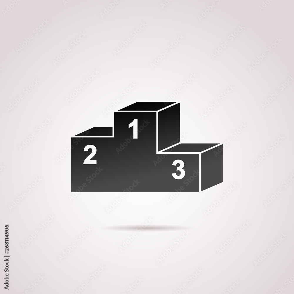 Podium vector icon. Podium vector icon.