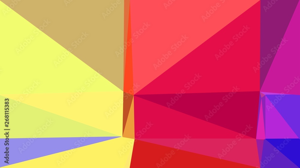 geometric triangles style in khaki, crimson and moderate violet color. abstract triangles composition. for poster, cards, wallpaper or texture