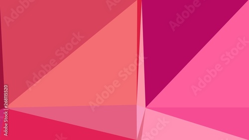 pastel red, medium violet red and pastel magenta multi color background art. abstract triangle style composition for poster, cards, wallpaper or texture