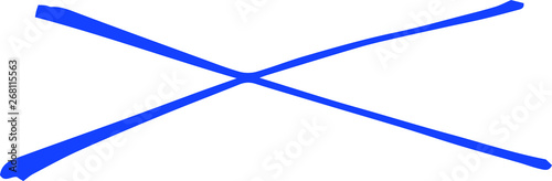 Blue Horizontal cross mark