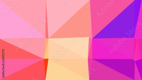 geometric light coral, dark orchid and pastel magenta color background. for creative poster, cards, wallpaper or texture design