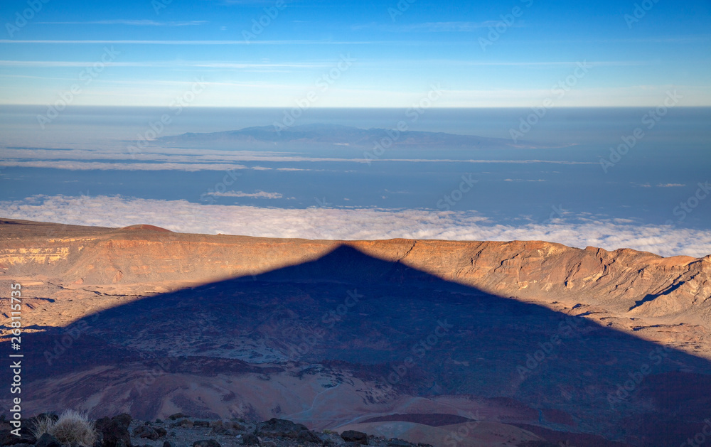 Tenerife, view from hiking path to the summit