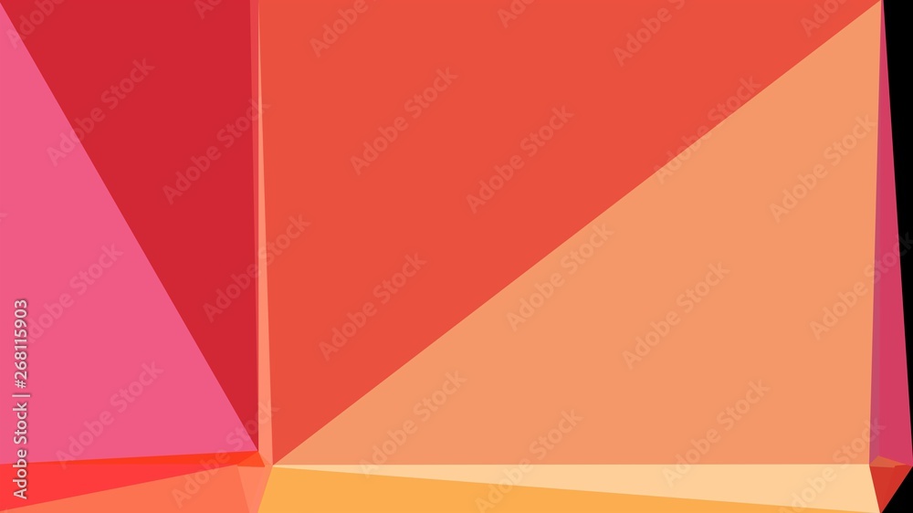 triangle background with tomato, pale violet red and dark salmon colors. backdrop style composition for poster, cards, wallpaper or texture element
