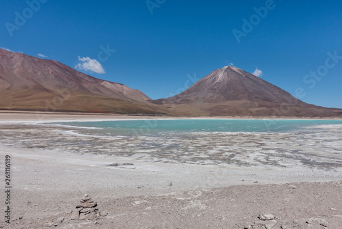 Laguna Verde, Salar de Uyuni: a stunning place in Bolivian Altiplano, near Atacama in Chile