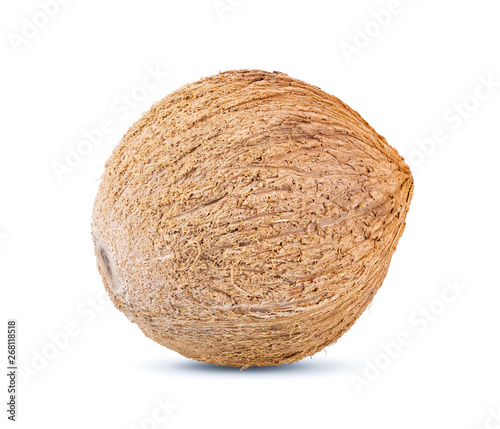 coconut isolated on white background. full depth of field