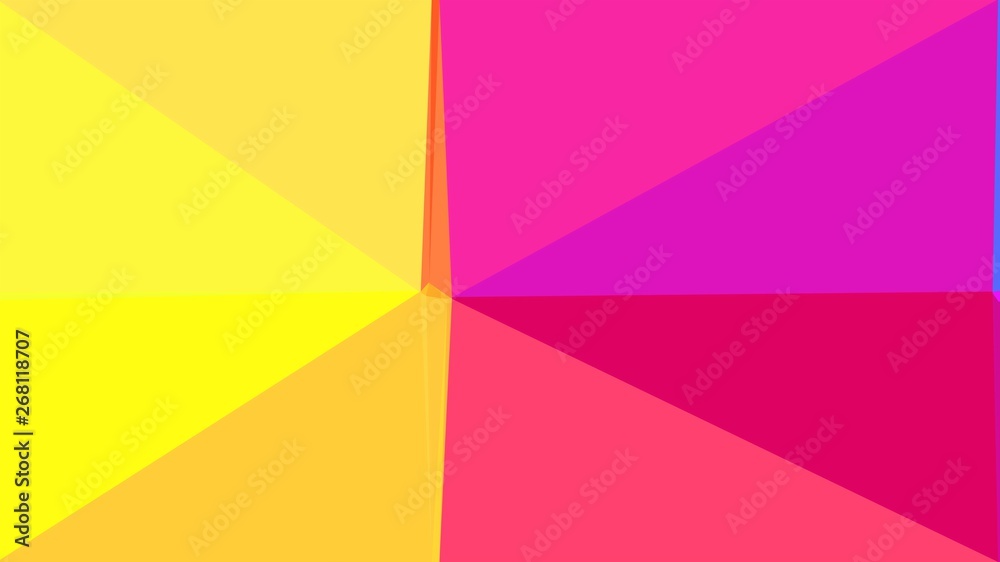 geometric triangle abstract background with deep pink, pastel orange and tomato colors for poster, cards, wallpaper or backdrop texture