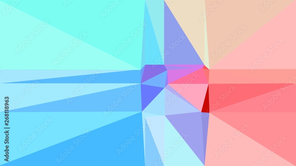 light sky blue, light pink and pastel red multicolor background art. simple  geometric shape background for poster, banner design, wallpaper or texture  Stock Illustration | Adobe Stock