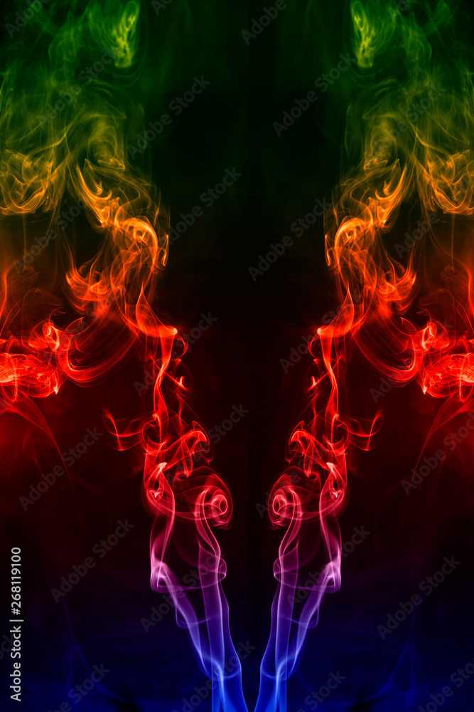 abstract multicolored smoke