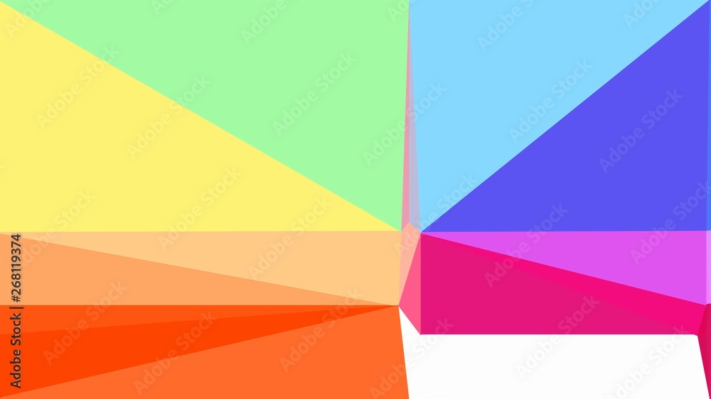 abstract geometric background with triangles and tea green, moderate violet and orange red colors. for poster, banner, wallpaper or texture abstract geometric background with triangles and tea green, moderate violet and orange red colors. for poster, banner, wallpaper or texture
