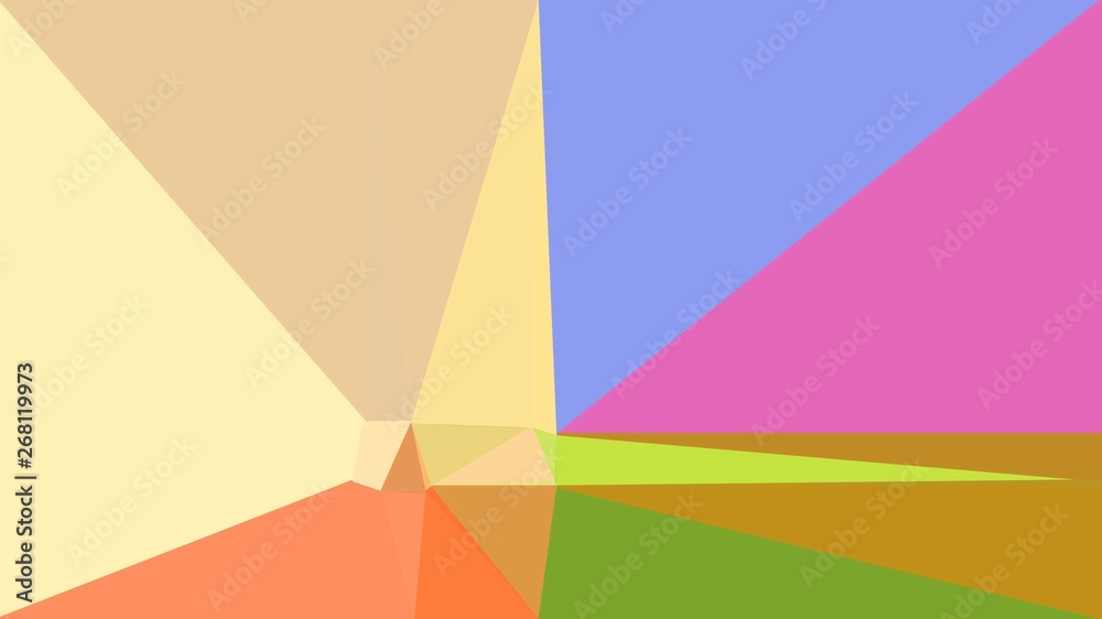 Fototapeta premium pale golden rod, hot pink and dark golden rod color geometric triangle background. simple illustration trendy abstract for poster design, cards, wallpaper or texture