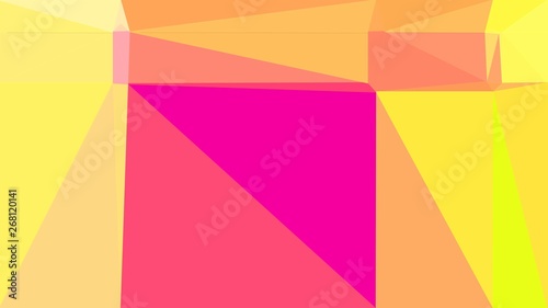 abstract geometric background with pastel orange, khaki and deep pink colors. geometric triangle style composition for poster, cards, wallpaper or texture