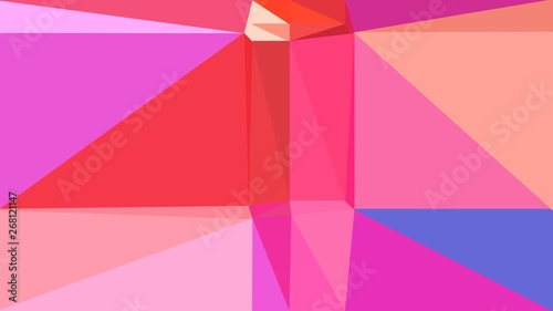 retro style triangle illustration. hot pink  tomato and slate blue colors. for poster  cards  wallpaper design or backdrop texture