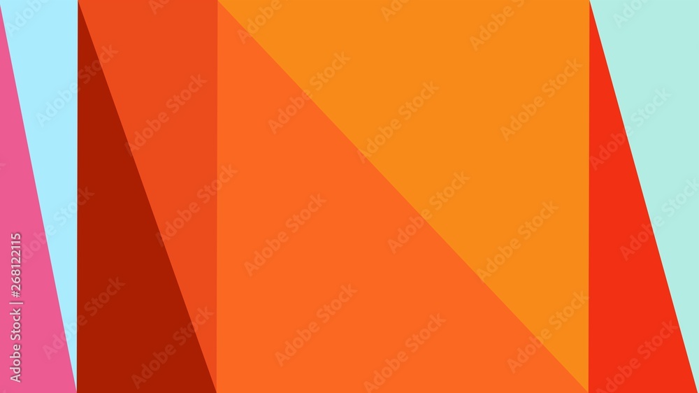 triangle background abstract with dark orange, pale turquoise and strong red colors. backdrop style for poster element, cards, wallpaper or texture