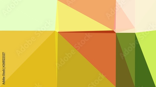 geometric triangle abstract background with pastel orange, golden rod and light golden rod yellow colors for poster, cards, wallpaper or backdrop texture