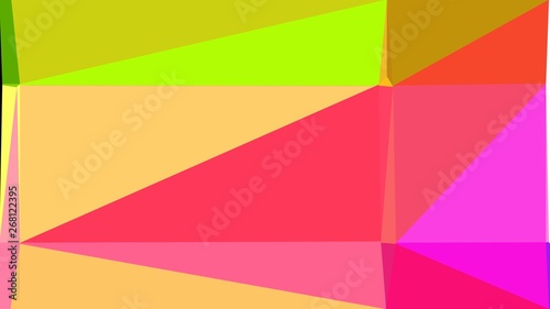 triangle background with pastel orange, tomato and neon fuchsia colors. backdrop style composition for poster, cards, wallpaper or texture element