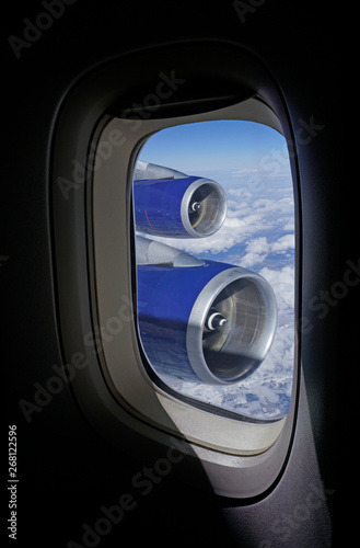 aircraft engines viewed from the window 