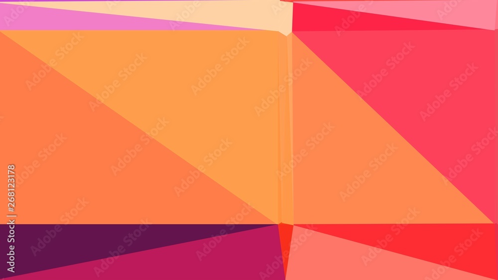 coral, crimson and hot pink colored contemporary art. simple geometric shape background for poster, banner, wallpaper or texture