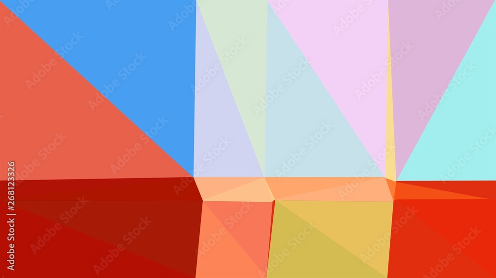 geometric triangles style in light gray, strong red and coral color. abstract triangles composition. for poster, cards, wallpaper or texture