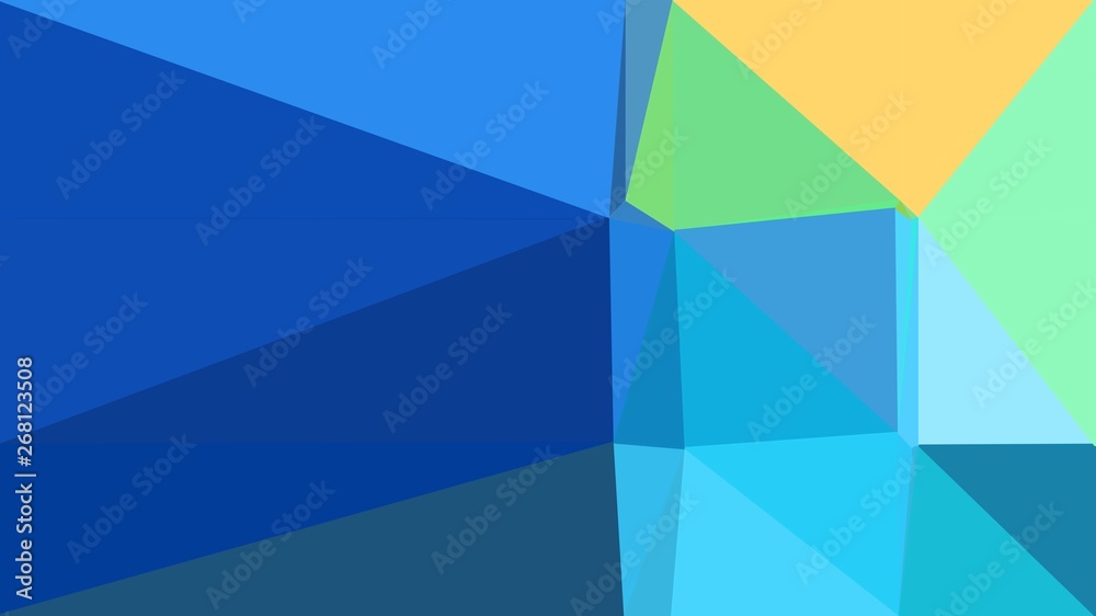 strong blue, khaki and medium turquoise multicolor background art. simple geometric shape background for poster, banner design, wallpaper or texture