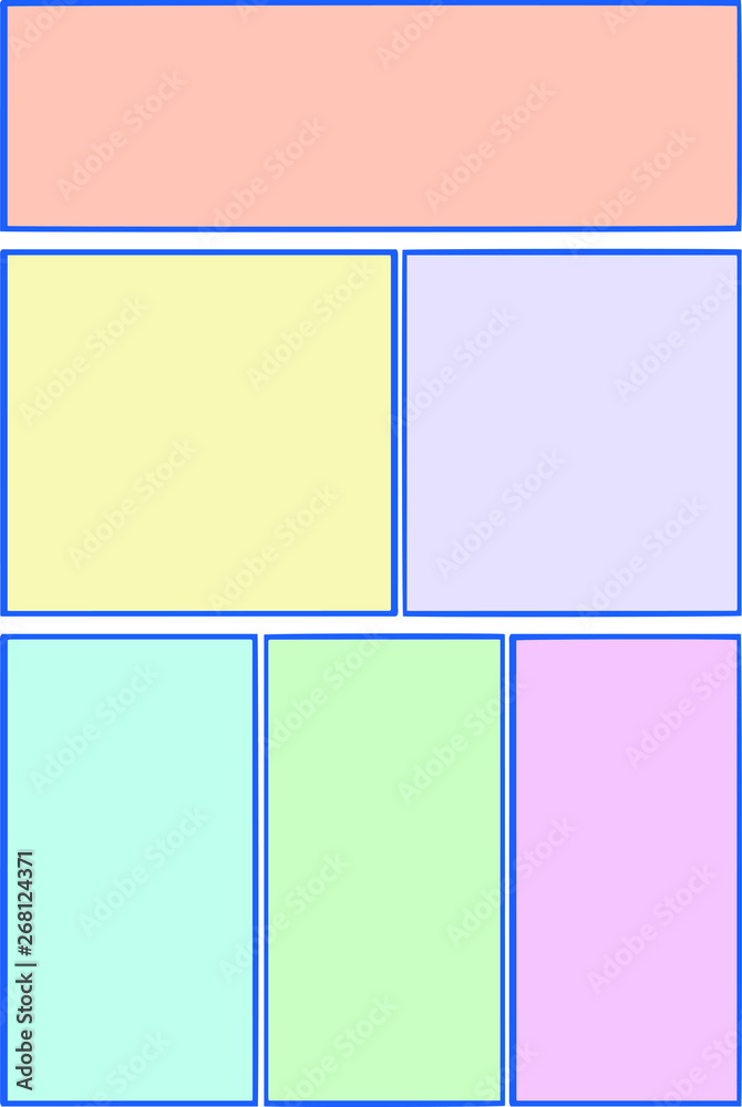 Obraz premium Illustration of a pale color cartoon frame
