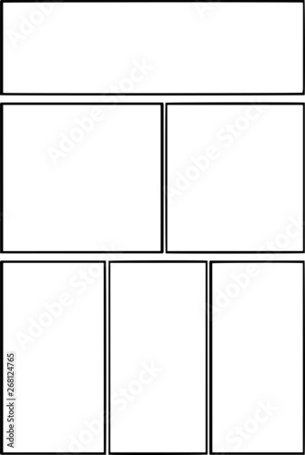 Illustration of a cartoon frame outline