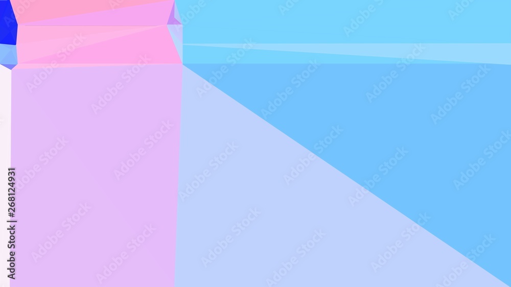 Obraz premium abstract geometric background with triangles and lavender blue, light sky blue and blue colors. for poster, banner, wallpaper or texture