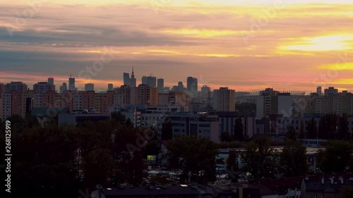 Wallpaper Mural Drone footage of beautiful sky at sunset. Torontodigital.ca