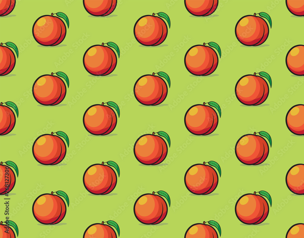 Peach Seamless Texture on green