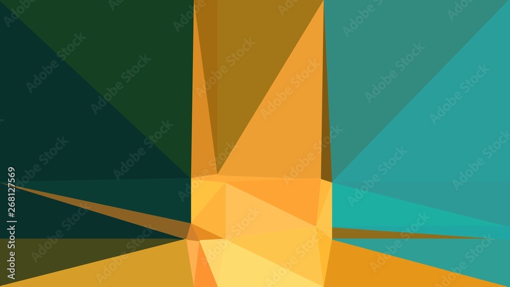 Abstract color triangles geometric background with dark slate gray, golden rod and very dark blue colors for poster, cards, wallpaper or texture Abstract color triangles geometric background with dark slate gray, golden rod and very dark blue colors for poster, cards, wallpaper or texture