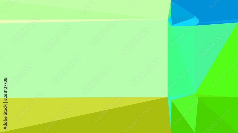 Fototapeta premium tea green, yellow green and turquoise multicolor background art. simple geometric shape background for poster, banner design, wallpaper or texture