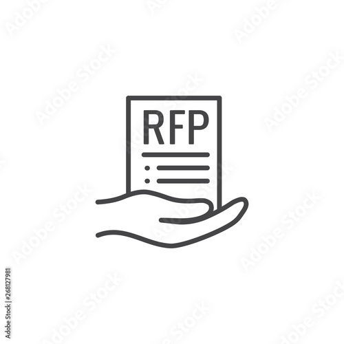 RFP Icon - request for proposal concept or idea photo