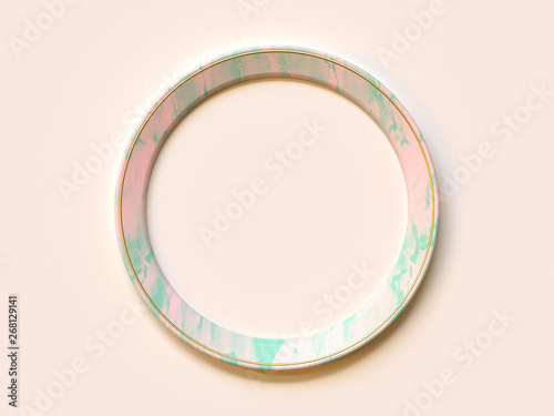 blank pink green texture frame abstract minimal geometric shape flat lay soft pink/cream 3d rendering