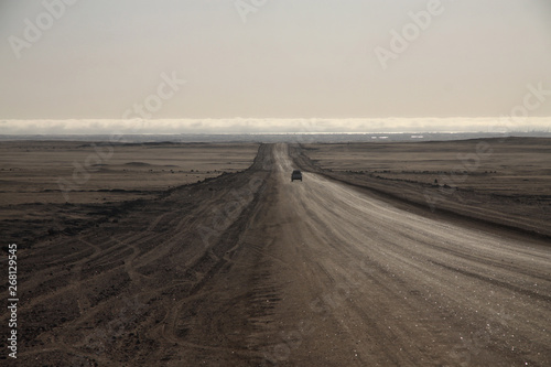 samotny samoch  d na bezkresnej trasie w argentynie