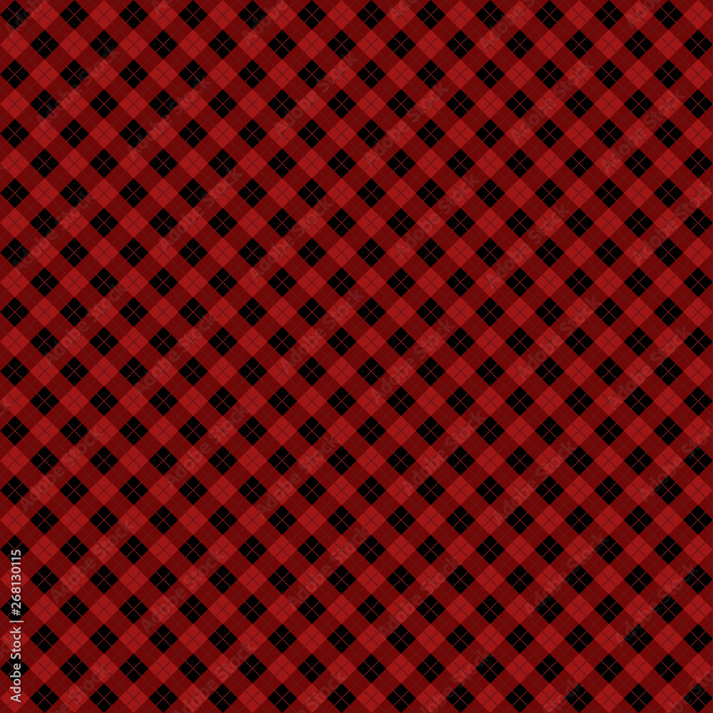 Red and Black Argyle Pattern. Harlequin / Rhombus decorative seamless background. Red and Black Argyle Pattern. Harlequin / Rhombus decorative seamless background.