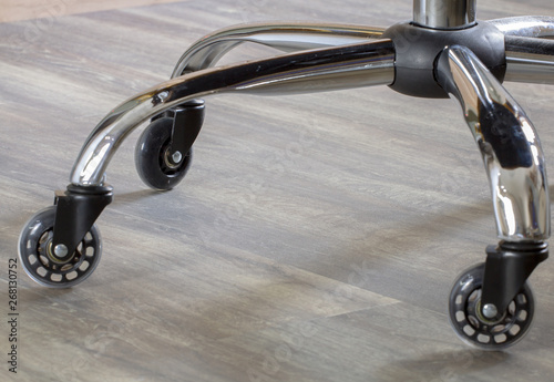 Silicone wheels in office chair