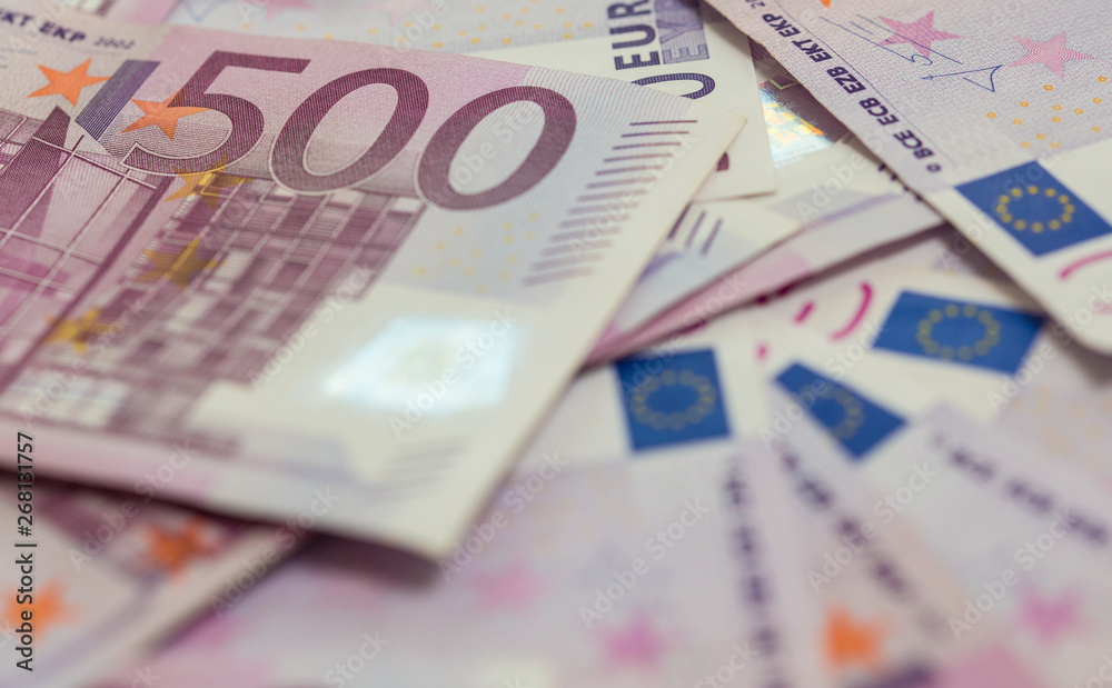 finance money - Banknotes of the european union. finance money - Banknotes of the european union.