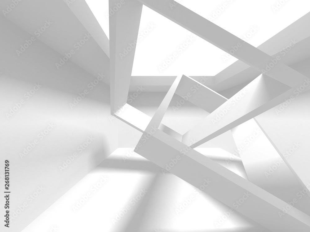Futuristic White Architecture Design Background Futuristic White Architecture Design Background